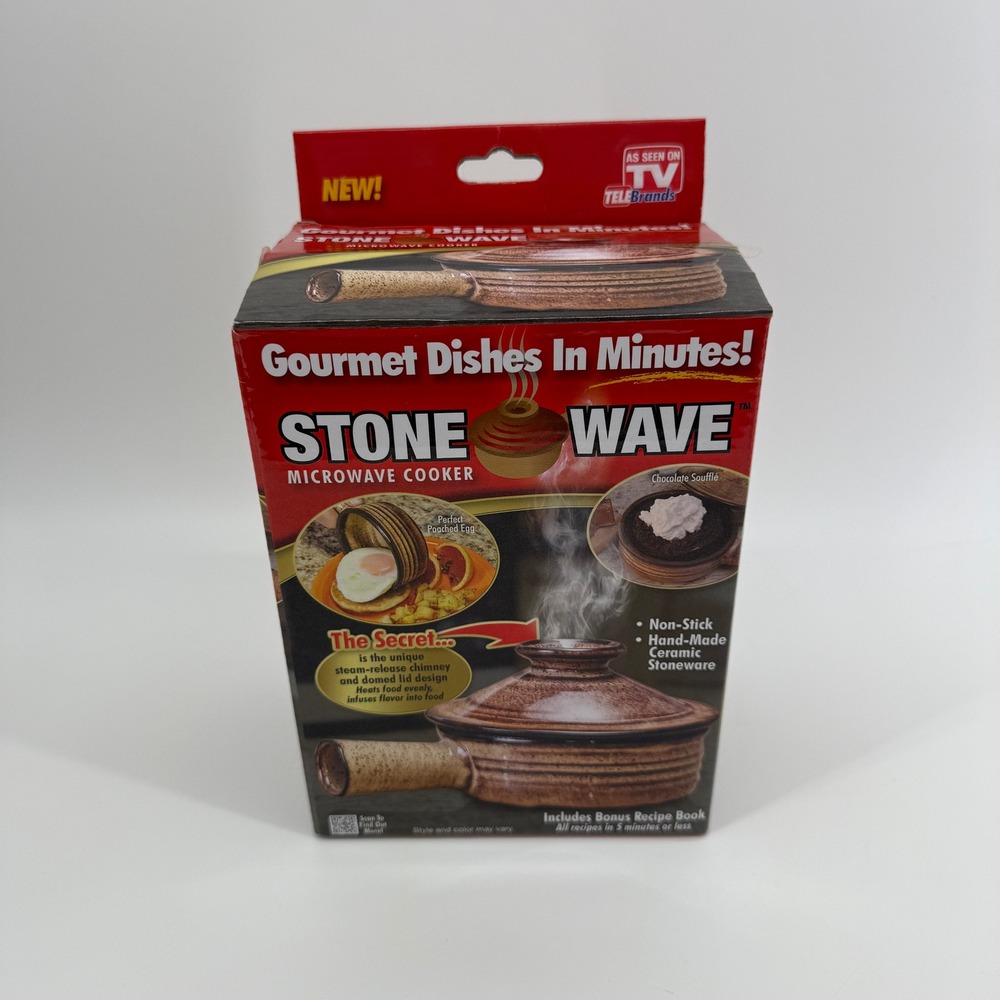 Stone Wave Microwave Cooker 4" Bowl 11oz As Seen On TV Telebrands NEW Open Box